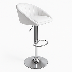 Високий стілець крісло для візажиста бровиста з підставкою для ніг на млинці Charm_BR