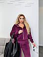 Костюм велюр на хутрі “Millioner” Модель: 801-230 Колір: сірий, марсал, фото 2