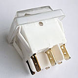 Вимикач (кнопка) водонагрівача 2х клавішний білий, фото 2