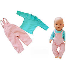 Одяг для ляльки Бебі Бона / Baby Born 40-43 см набір рожево-блакитний 8614