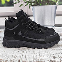 Черевики чоловічі зимові KMB чорні спортивного плану 6031, фото 4