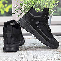Черевики чоловічі зимові KMB чорні спортивного плану 6031, фото 5