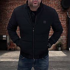 Чоловіча куртка Hugo Boss чорна демісезонна брендова куртка Босс люкс якість