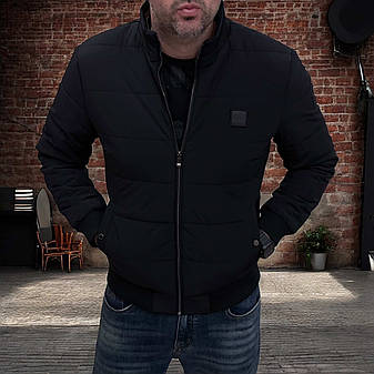 Чоловіча куртка Hugo Boss чорна демісезонна брендова куртка Босс люкс якість, фото 1