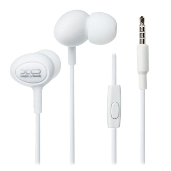 Навушники провідні XO S6 Candy music earphone Білі, фото 1