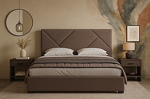 Сучасне м'яке двоспальне ліжко велюр 160*200 з матрацом з підйомним механізмом і місцем для зберігання в спальню Сіті лаура 6