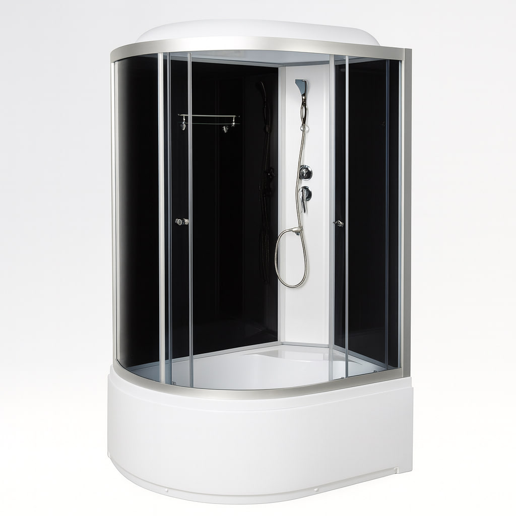 Душовий бокс Vivia 81 BF R RC правий 120х80х215 см з глибоким піддоном асиметричний