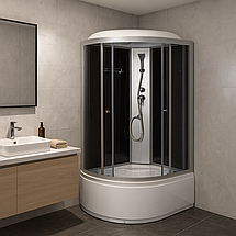 Душовий бокс Vivia 81 BF R RC правий 120х80х215 см з глибоким піддоном асиметричний, фото 2