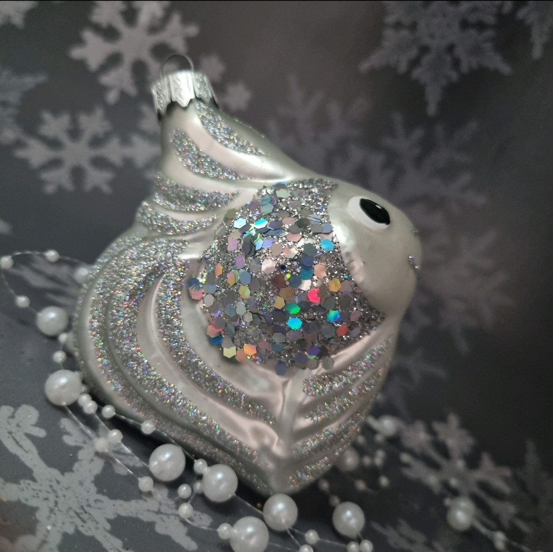 Скляна ялинкова іграшка Рибка 80/с