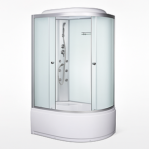 Гідробокс Vivia 81 W L RC лівий 120х80х215см з глибоким піддоном асиметричний з гідромасажем матове скло