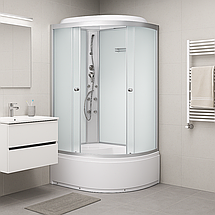 Гідробокс Vivia 81 W L RC лівий 120х80х215см з глибоким піддоном асиметричний з гідромасажем матове скло, фото 2