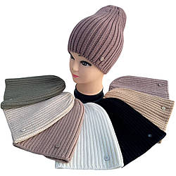 Жіноча шапка з віскози Розмір: 54- 59 (DNJ-17342)