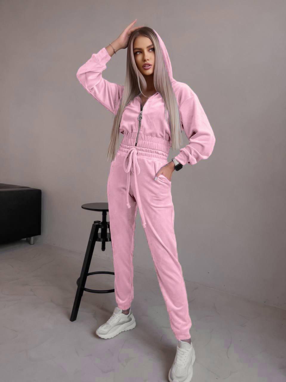 Костюм з капюшоном Модель: АР-5-10364 Колір: рожевий, малина, марсала, блакитний, електрик, беж, моко, шоколад, смарагд, графіт, фото 1