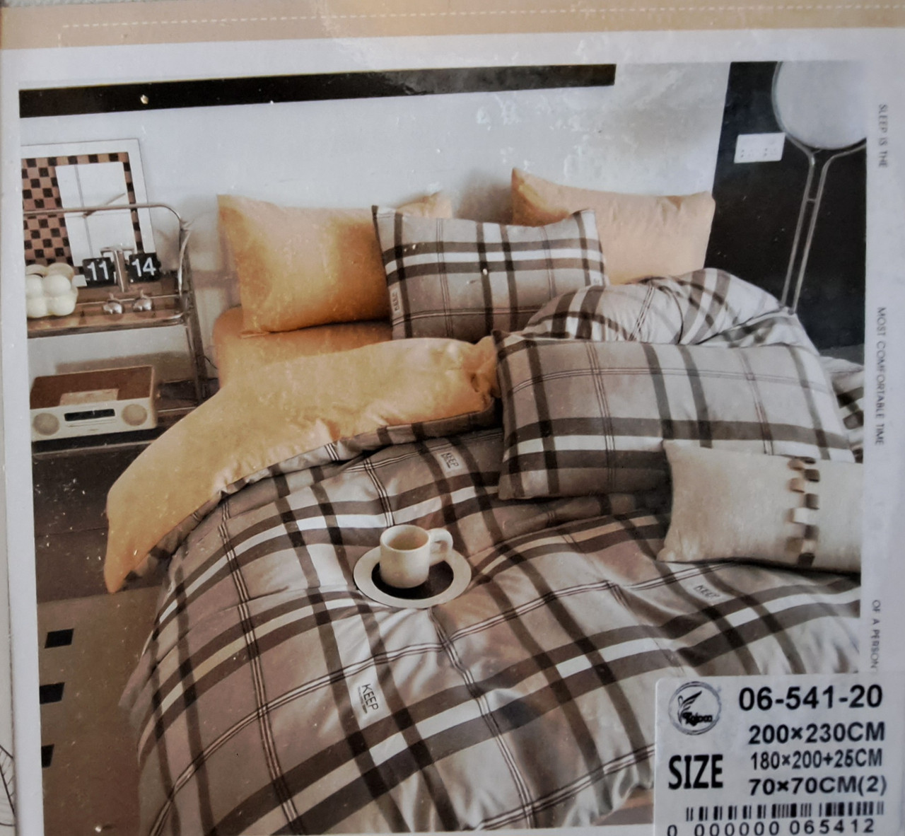 Постільна білизна, фланель, євророзмір, простирадло на резинці (ПБ17), фото 1