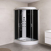 Душовий бокс Vivia 84 L RC лівий 120х80х215 см на низькому піддоні з гідромасажем тоноване скло, фото 2