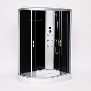 Душовий бокс Vivia 84 R RC правий 120х80х215 см на низькому піддоні асиметрична з гідромасажем тонована