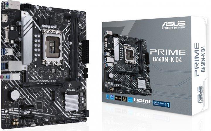 Материнська плата ASUS PRIME B660M-K D4 (s1700, Intel B660, PCI-Ex16), фото 1