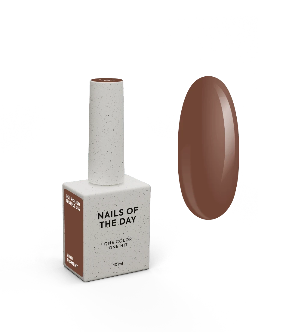 NAILSOFTHEDAY Gel polish Truffle — темно-карамельний гель-лак, що перекривається в один шар, 10 мл, фото 1