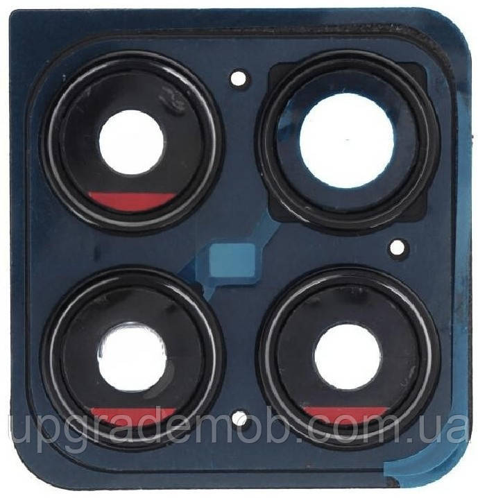 Скло камери Xiaomi Poco X6 Pro з рамкою чорного кольору, фото 1