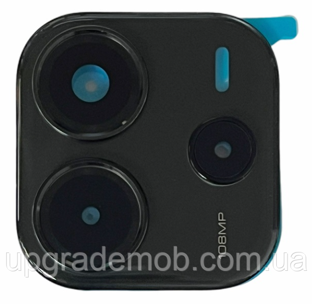 Скло камери Xiaomi Redmi Note 14 4G з рамкою чорного кольору Midnight Black, фото 1