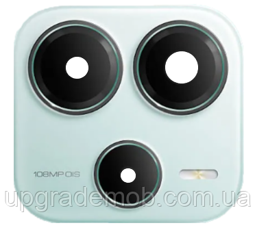 Скло камери Xiaomi Redmi Note 14 5G з рамкою зеленого кольору Coral Green, фото 1