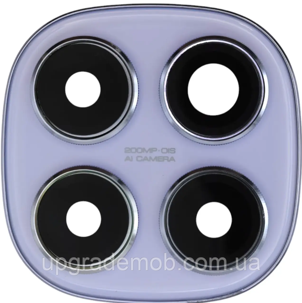 Скло камери Xiaomi Redmi Note 14 Pro 4G з рамкою фіолетового кольору 200MP, фото 1