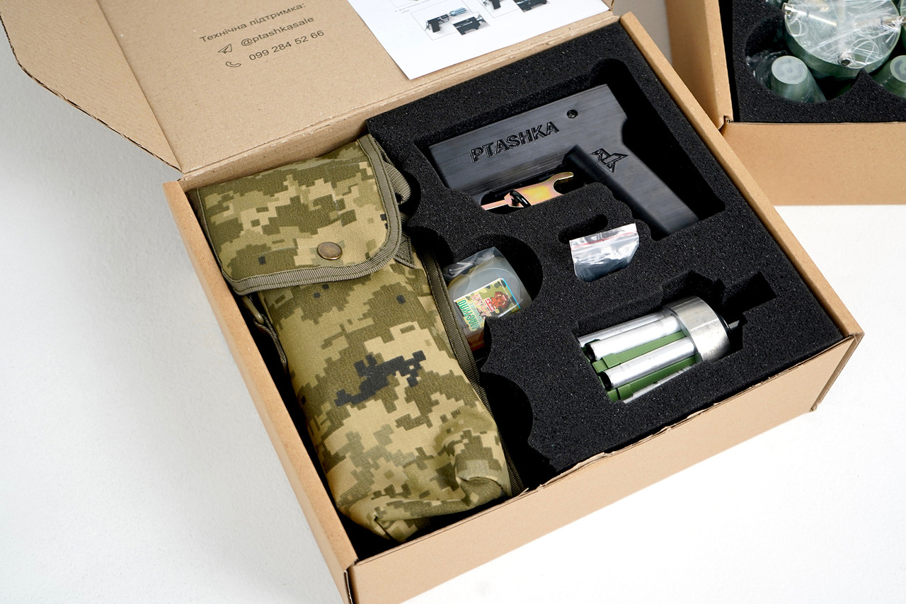 Ручний сіткомет «Пташка» проти дронів (1 картридж + кобура), фото 1