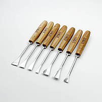 Набір стамесок кованих для різьби по дереву Риб'ячий хвіст STRYI Maestro 7шт, фото 4