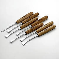 Набір стамесок кованих для різьби по дереву Риб'ячий хвіст STRYI Maestro 7шт, фото 8
