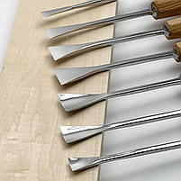 Набір стамесок кованих для різьби по дереву Риб'ячий хвіст STRYI Maestro 7шт, фото 7