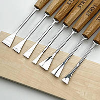 Набір стамесок кованих для різьби по дереву Риб'ячий хвіст STRYI Maestro 7шт, фото 6