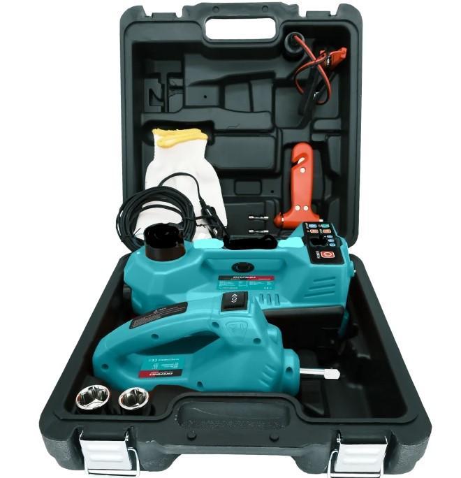 Автомобільний набір Grand АН-3в1 (гайковерт домкрат ліхтар у кейсі працює від прикурювача 12В.)