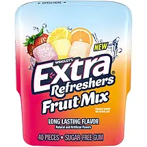 Жувальна гумка Extra Refreshers Fruit Mix Sugar-Free Без цукру 40 шт. США, фото 4
