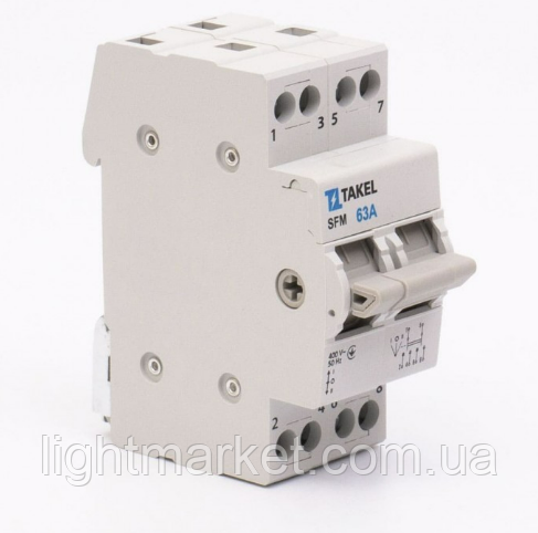 Рубильник перекидний 2-х полюсний 63А Такел ST 421, фото 1
