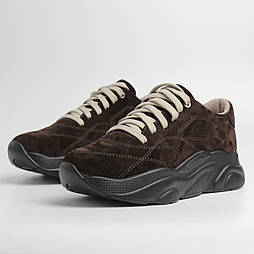 Коричневі замшеві кросівки жіноче взуття великих розмірів 40 41 42 43 44 демісезонні на високій підошві Cosmo Ultra Velour BS