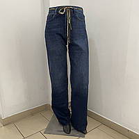 Джинси жіночі палацо фліс стрейч зима теплі прямі 30 сині