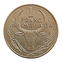 Мадагаскар 1 франк, 1993