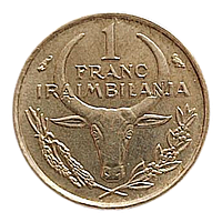 Мадагаскар 1 франк, 1965