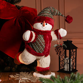 Новорічна фігурка Сніговик з шишкою 40×33×74 (см) CR-4-13