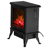 Електрокамін Adler AD 7754, 1800 Вт, 3D-ефект полум’я, термостат, керамічний нагрівальний елемент, чорний, фото 3