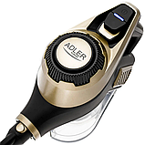 Вертикальний пилосос Adler AD 7083 Light Gold, 700 Вт, 15 000 Па, HEPA 13, електрощітка з LED-підсвіткою, контейнер 0,8 л, фото 7