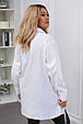 Сорочка жіноча з 100% коттону з довгим рукавом Модель: 802-2116 Колір: білий, чорний, рожевий, бежевий, фото 8