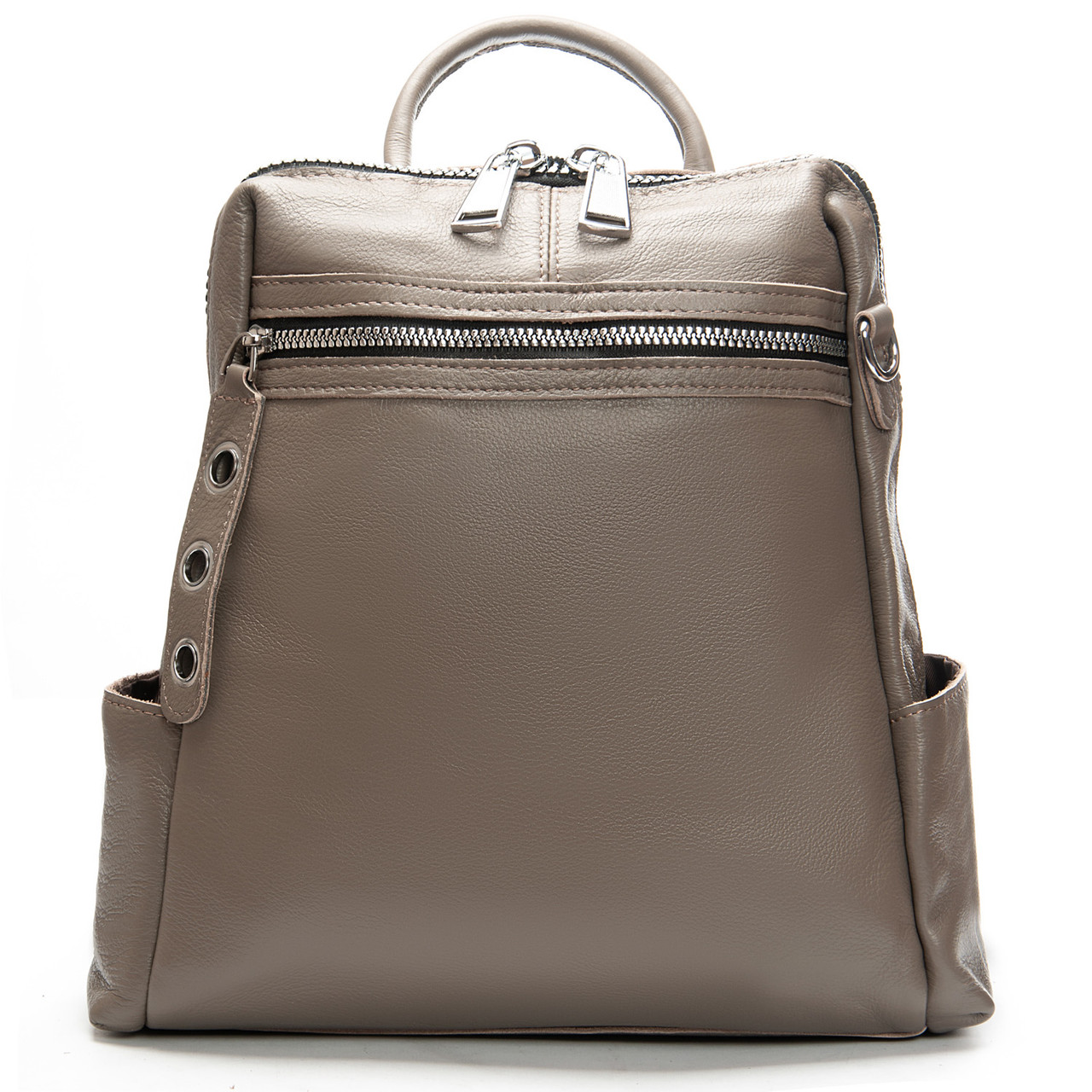 Сумка Женская Рюкзак кожа ALEX RAI 8781-9 grey Купити жіночі рюкзаки гуртом і в роздріб із натуральної шкіри в Україні