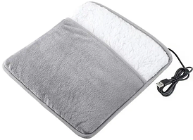 Електрична грілка для ніг від USB 30х30см, Foot warmer / Зимова електрогрілка для ніг / Килимок з підігрівом