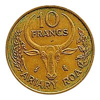Мадагаскар 10 франків, 1970