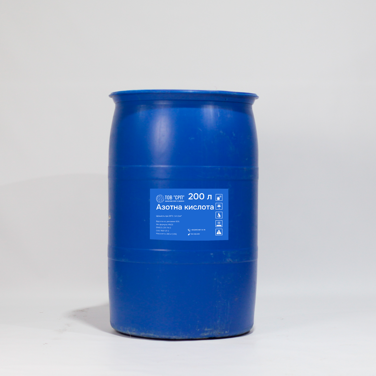 Азотна кислота 65% (для синтезу, вироб. ЄС) в бочках 200л/280кг