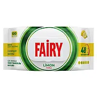 Вологі серветки для прибирання Fairy Лимон (100шт.)