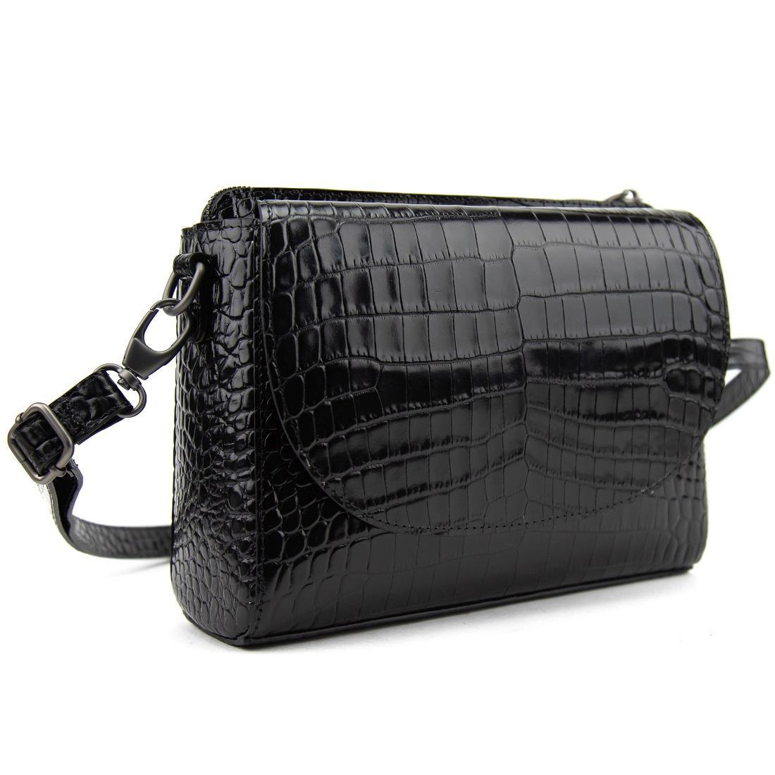 Жіноча лакова сумочка Firenze Italy F-IT-9804CR чорна