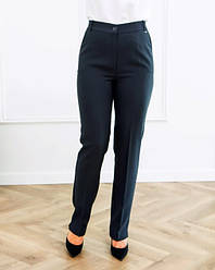 Жіночі класичні брюки "Анжела" синього кольору розміри від 46 до 60