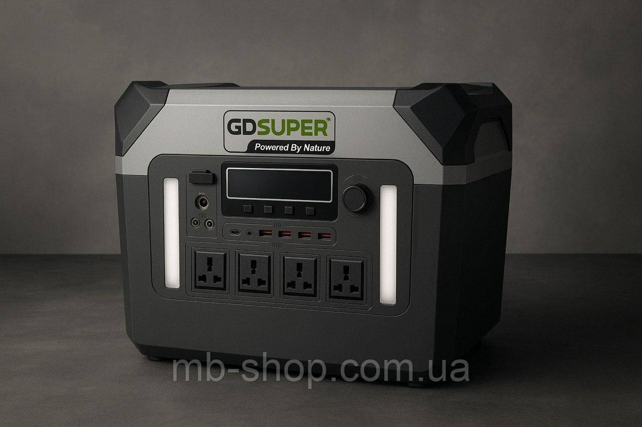 Портативна зарядна станція GD SUPER 3000 W LiFePO4, 24V потужність 3000 Вт., фото 1